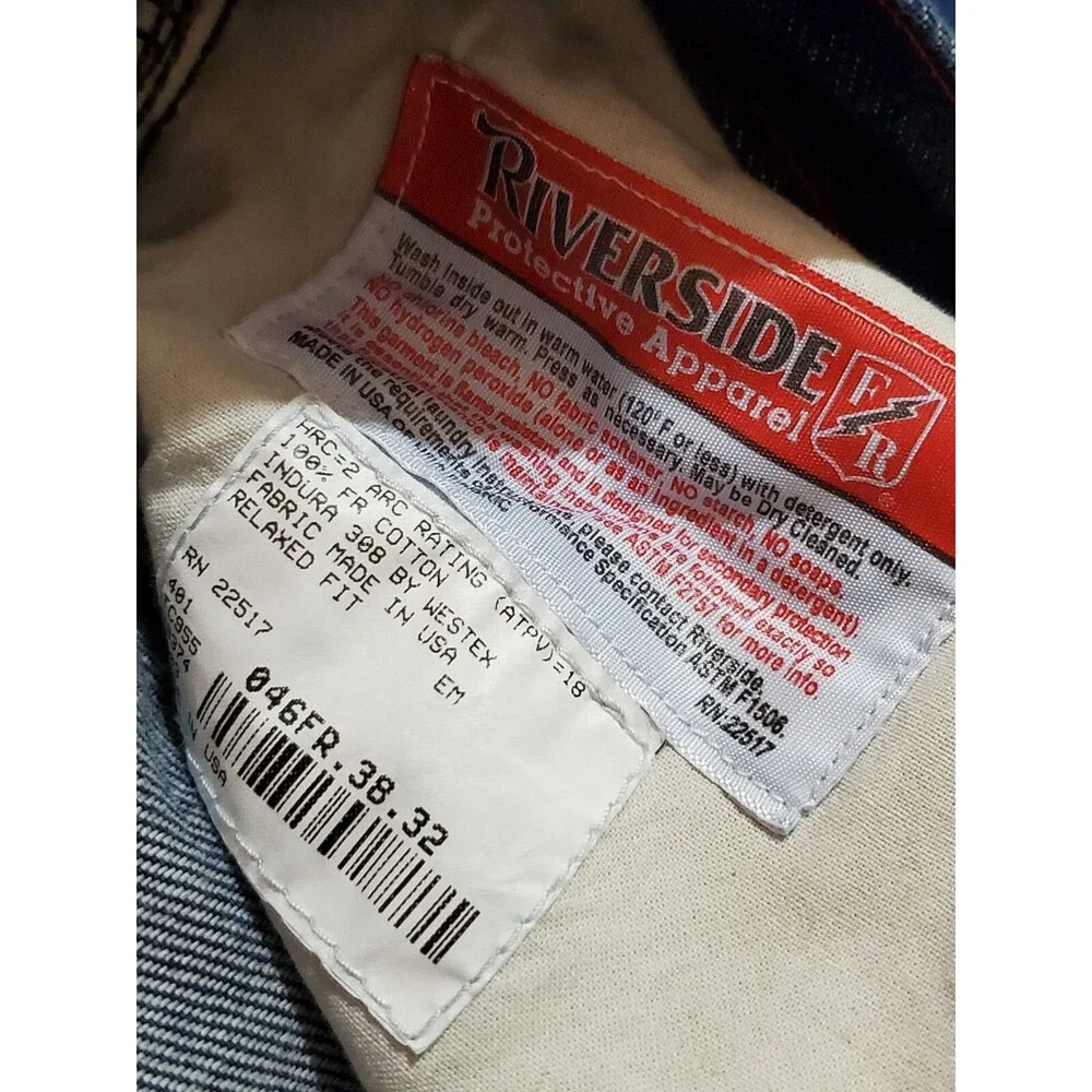 New Riverside Westex Indura Flame Resistant Jeans FR Size 38 Relaxed fit HRC2